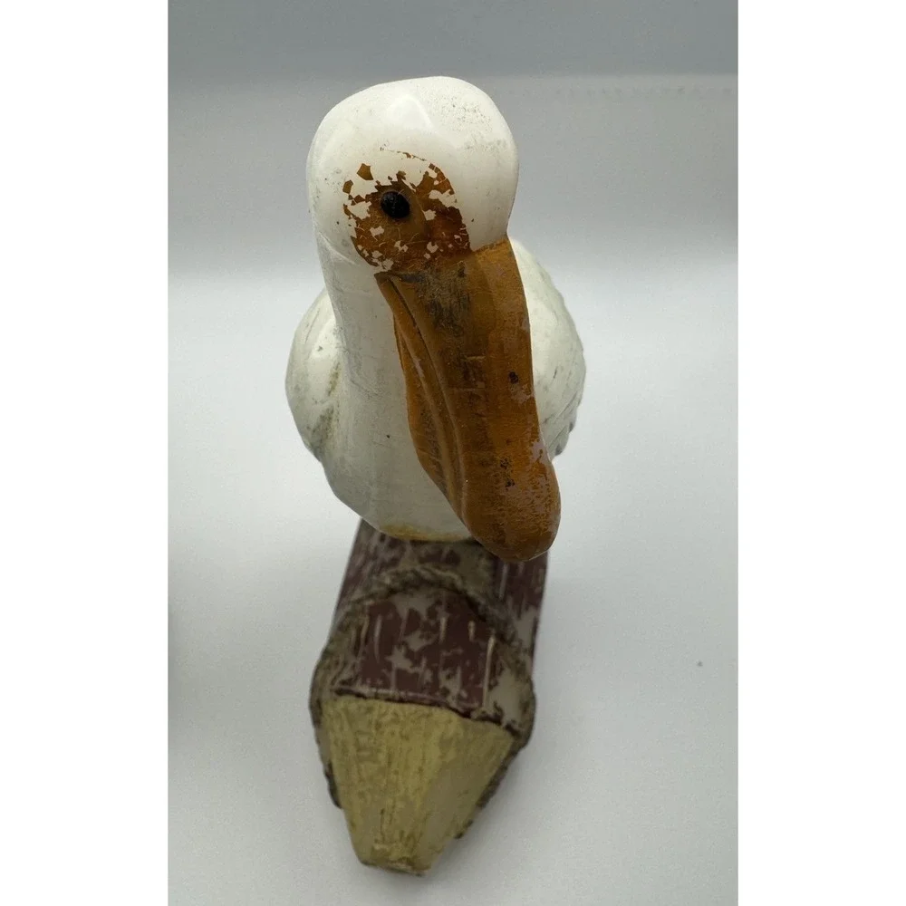 Russ Berrie Vintage Ocean Point Lot‎ Of 2 Bird Candles Wax  Beach *paint Wear*
